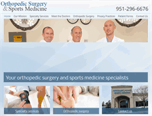 Tablet Screenshot of orthopedicsurgeryandsportsmed.com